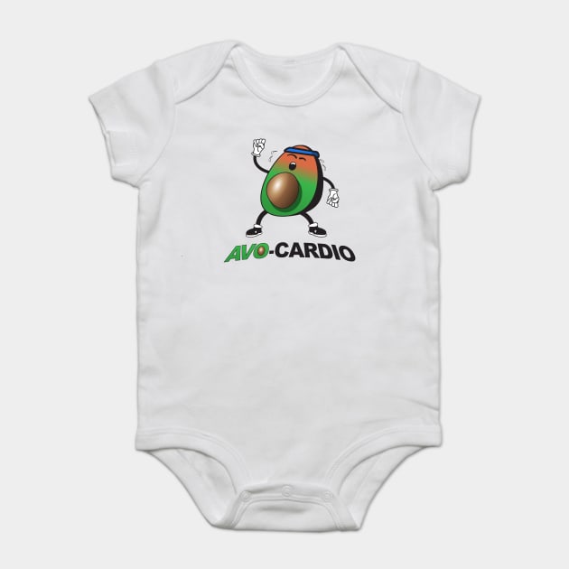 Avo-Cardio - Avocado Pun Baby Bodysuit by Nonstop Shirts